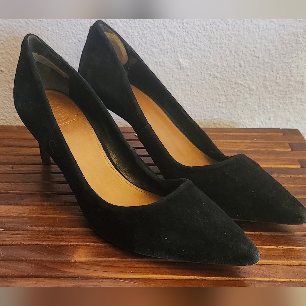 Tory Burch Black Suede Heels